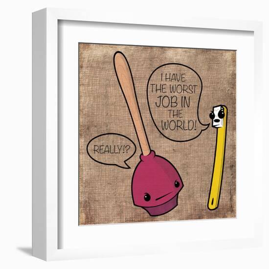 Worst Job-Enrique Rodriguez Jr.-Framed Art Print