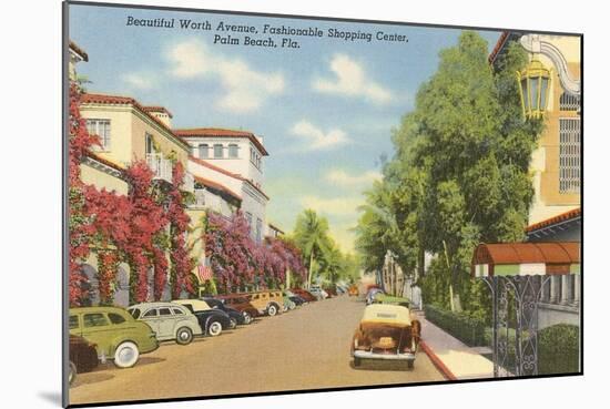 Worth Avenue, Palm Beach, Florida-null-Mounted Art Print