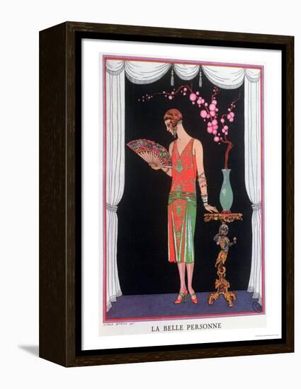 Worth Evening Dress, Fashion Plate from Gazette Du Bon Ton, 1925-Georges Barbier-Framed Premier Image Canvas