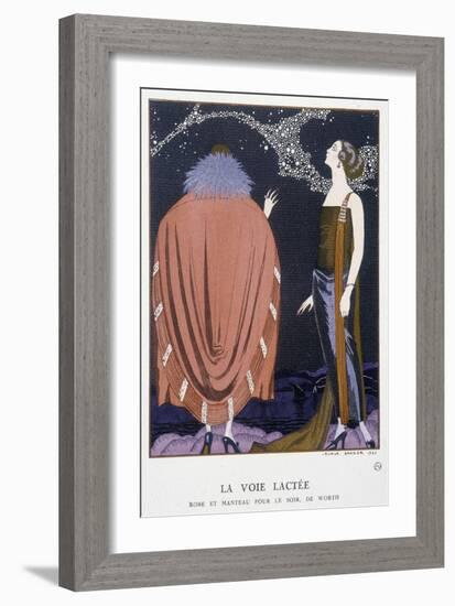 Worth's Evening Dress and Coat: “The Milky Way”” - Illustration by George Barbier (1882-1932), in “-Georges Barbier-Framed Giclee Print