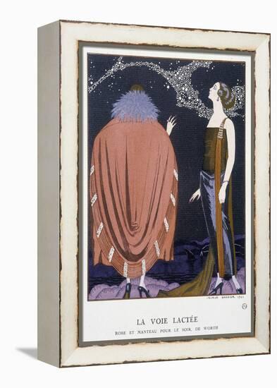 Worth's Evening Dress and Coat: “The Milky Way”” - Illustration by George Barbier (1882-1932), in “-Georges Barbier-Framed Premier Image Canvas