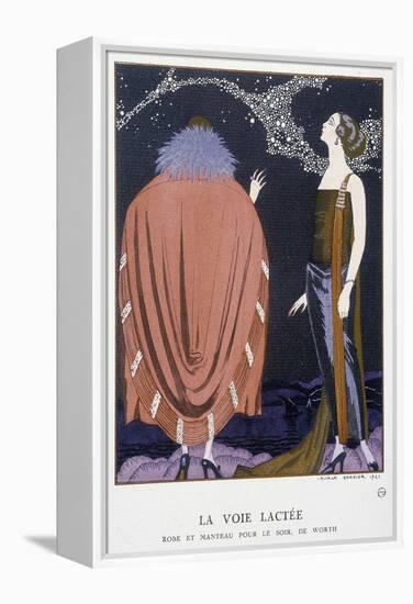 Worth's Evening Dress and Coat: “The Milky Way”” - Illustration by George Barbier (1882-1932), in “-Georges Barbier-Framed Premier Image Canvas