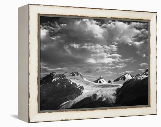 Worthington Glacier and Chugach Mountains, Thompson Pass Near Valdez, Alaska, USA-Adam Jones-Framed Premier Image Canvas