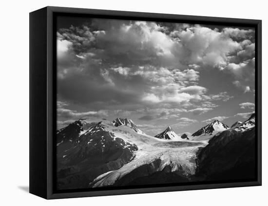 Worthington Glacier and Chugach Mountains, Thompson Pass Near Valdez, Alaska, USA-Adam Jones-Framed Premier Image Canvas
