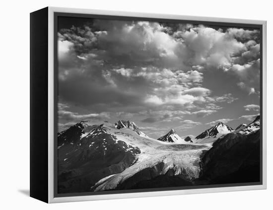 Worthington Glacier and Chugach Mountains, Thompson Pass Near Valdez, Alaska, USA-Adam Jones-Framed Premier Image Canvas