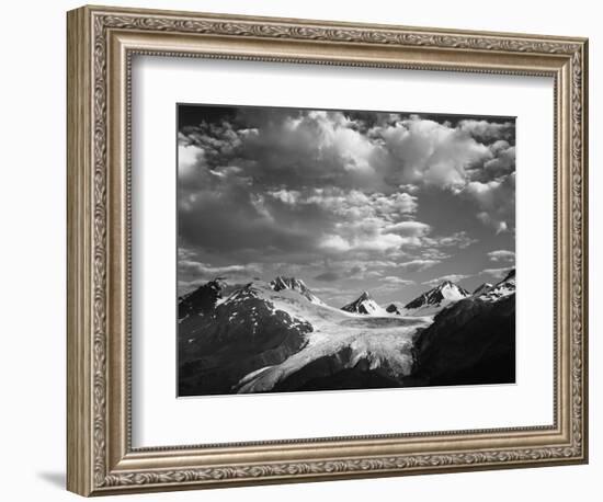 Worthington Glacier and Chugach Mountains, Thompson Pass Near Valdez, Alaska, USA-Adam Jones-Framed Photographic Print