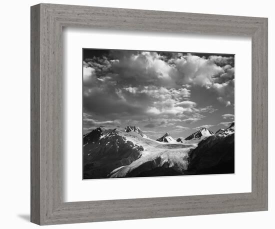 Worthington Glacier and Chugach Mountains, Thompson Pass Near Valdez, Alaska, USA-Adam Jones-Framed Photographic Print