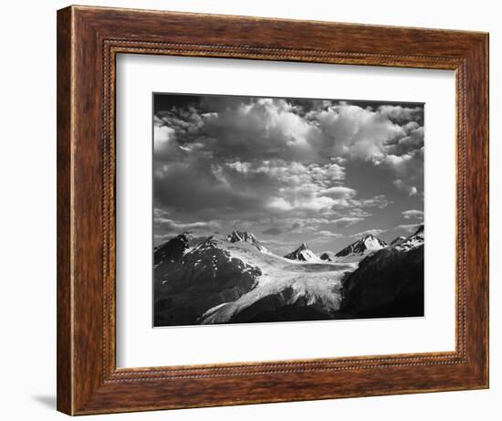 Worthington Glacier and Chugach Mountains, Thompson Pass Near Valdez, Alaska, USA-Adam Jones-Framed Photographic Print