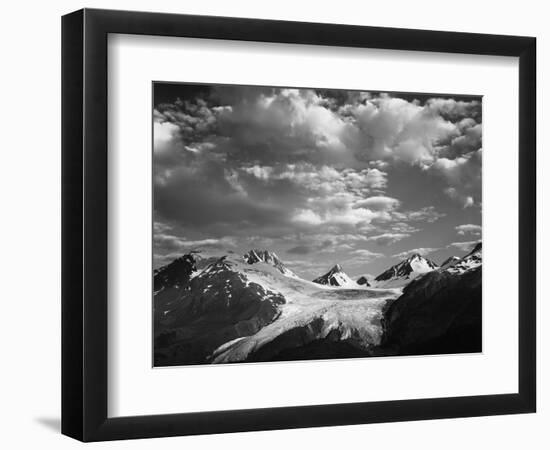 Worthington Glacier and Chugach Mountains, Thompson Pass Near Valdez, Alaska, USA-Adam Jones-Framed Photographic Print