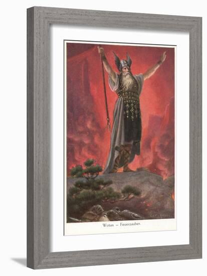 Wotan, Fire Spell-null-Framed Art Print