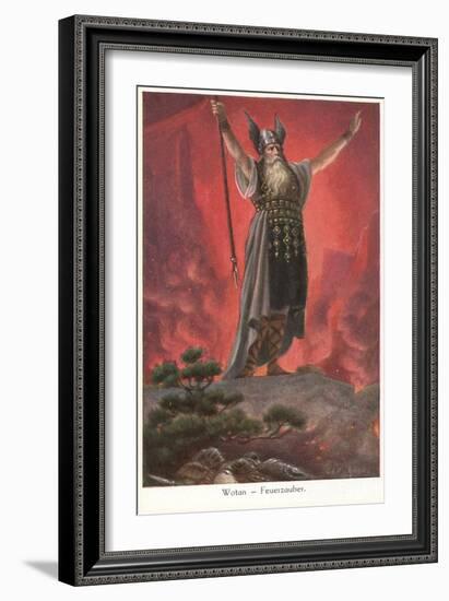 Wotan, Fire Spell-null-Framed Art Print