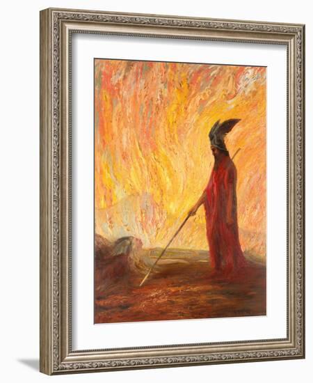 Wotan's Farewell and Magic Fire-Hermann Hendrich-Framed Giclee Print