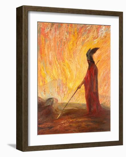 Wotan's Farewell and Magic Fire-Hermann Hendrich-Framed Giclee Print