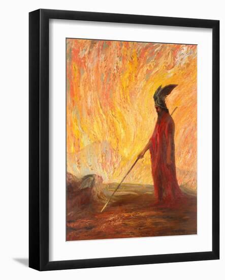 Wotan's Farewell and Magic Fire-Hermann Hendrich-Framed Giclee Print