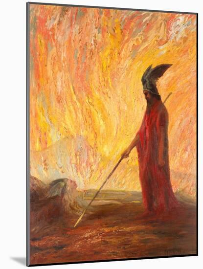 Wotan's Farewell and Magic Fire-Hermann Hendrich-Mounted Giclee Print