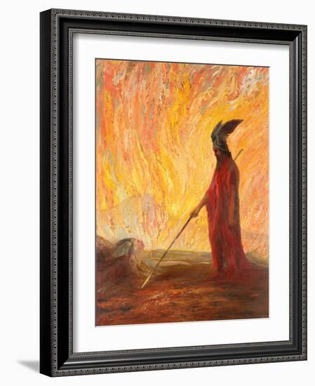 Wotan's Farewell and Magic Fire-Hermann Hendrich-Framed Giclee Print