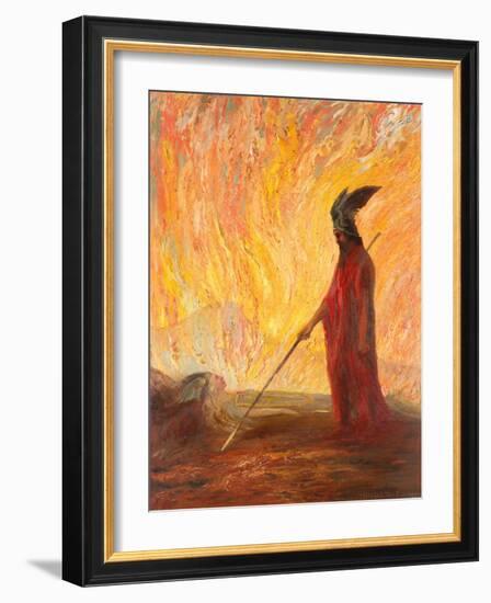 Wotan's Farewell and Magic Fire-Hermann Hendrich-Framed Giclee Print