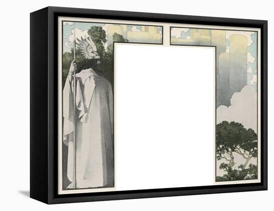 Wotan Transfixed by the Sight of Valhalla-Maxfield Parrish-Framed Stretched Canvas