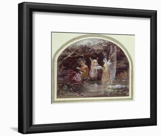 Wounded Faun (W/C on Paper)-John Anster Fitzgerald-Framed Premium Giclee Print