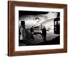 Wounded Servicemen Arriving from Vietnam at Andrews Air Force Base, 1968-Warren K. Leffler-Framed Photo