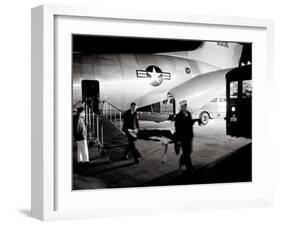 Wounded Servicemen Arriving from Vietnam at Andrews Air Force Base, 1968-Warren K. Leffler-Framed Photo