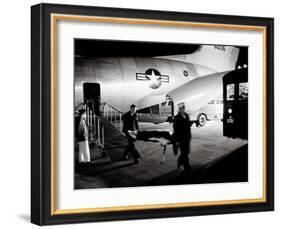 Wounded Servicemen Arriving from Vietnam at Andrews Air Force Base, 1968-Warren K. Leffler-Framed Photo