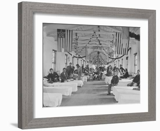 Wounded Soldiers in Hospital During the American Civil War-Stocktrek Images-Framed Photographic Print