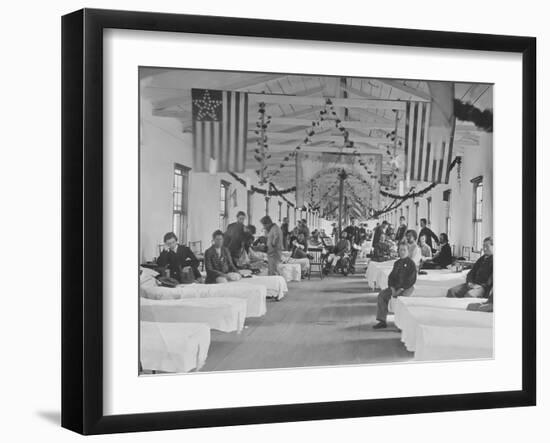 Wounded Soldiers in Hospital During the American Civil War-Stocktrek Images-Framed Photographic Print