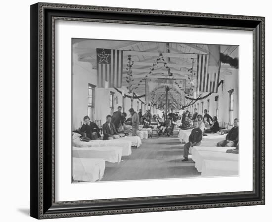 Wounded Soldiers in Hospital During the American Civil War-Stocktrek Images-Framed Photographic Print