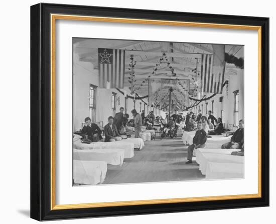 Wounded Soldiers in Hospital During the American Civil War-Stocktrek Images-Framed Photographic Print
