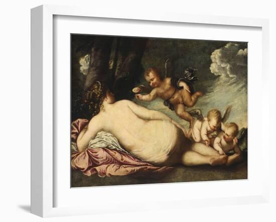 Wounded Venus Receives a Rose-Pietro Liberi-Framed Giclee Print