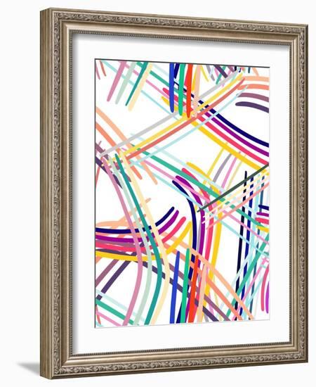 Woven Colorful Lines Multi-Ninola Designs-Framed Art Print