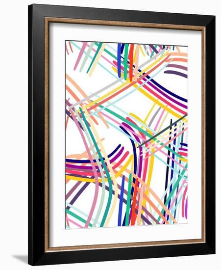 Woven Colorful Lines Multi-Ninola Designs-Framed Art Print