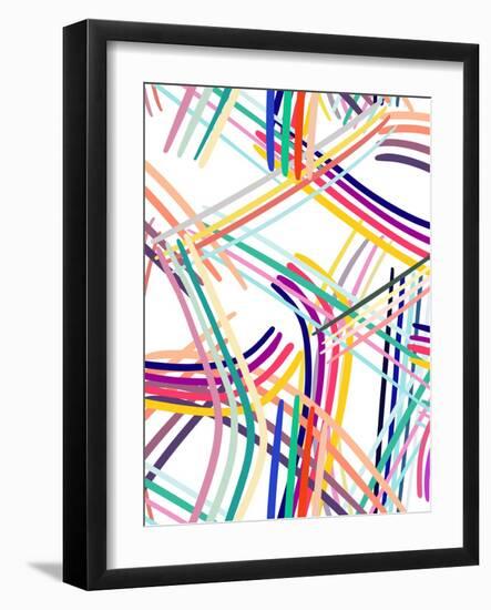 Woven Colorful Lines Multi-Ninola Designs-Framed Art Print