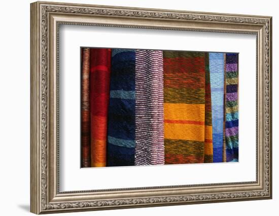 Woven Moroccan Silk Textiles and Scarves, Fes, Morocco, Africa-Kymri Wilt-Framed Photographic Print