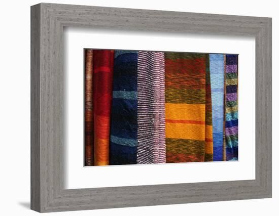 Woven Moroccan Silk Textiles and Scarves, Fes, Morocco, Africa-Kymri Wilt-Framed Photographic Print