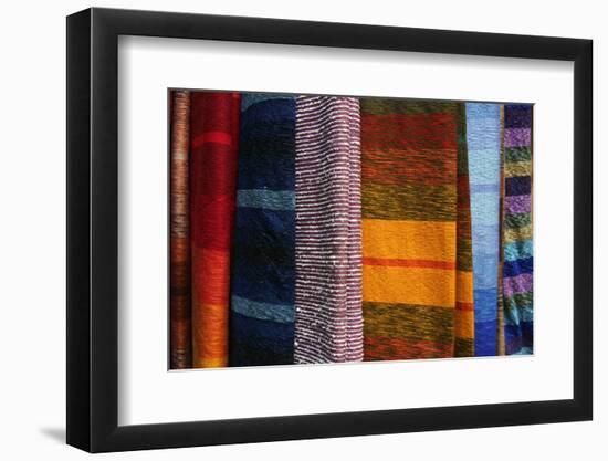 Woven Moroccan Silk Textiles and Scarves, Fes, Morocco, Africa-Kymri Wilt-Framed Photographic Print