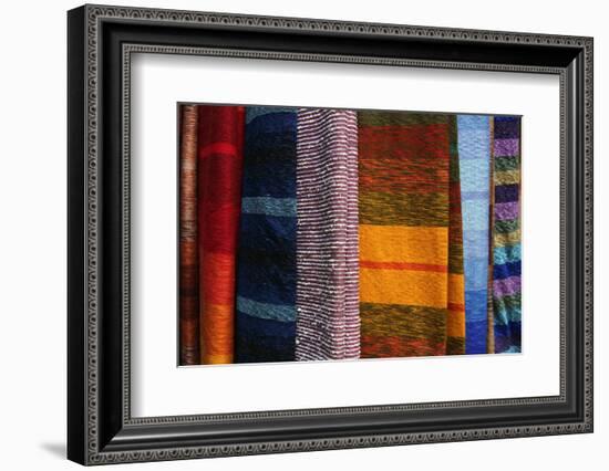 Woven Moroccan Silk Textiles and Scarves, Fes, Morocco, Africa-Kymri Wilt-Framed Photographic Print