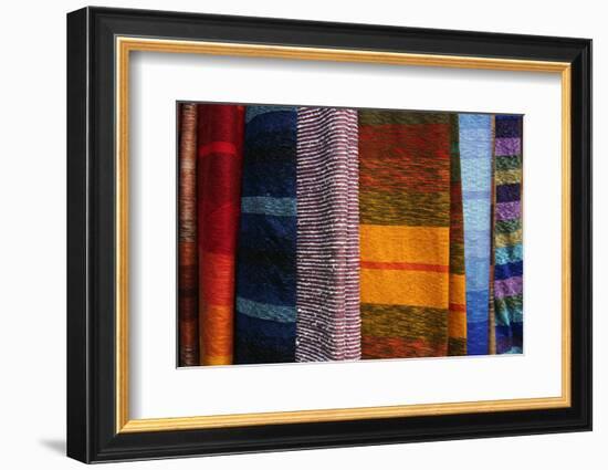 Woven Moroccan Silk Textiles and Scarves, Fes, Morocco, Africa-Kymri Wilt-Framed Photographic Print