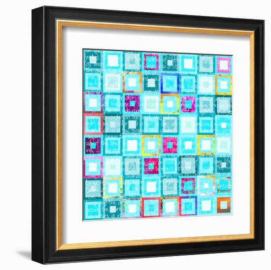 Woven Word Quilt 2-Elle Stewart-Framed Art Print