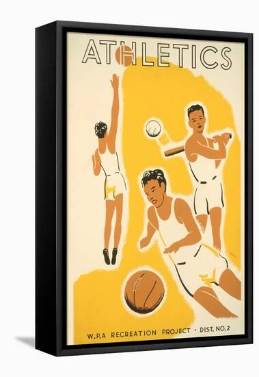 Wpa Athletics Poster-null-Framed Stretched Canvas