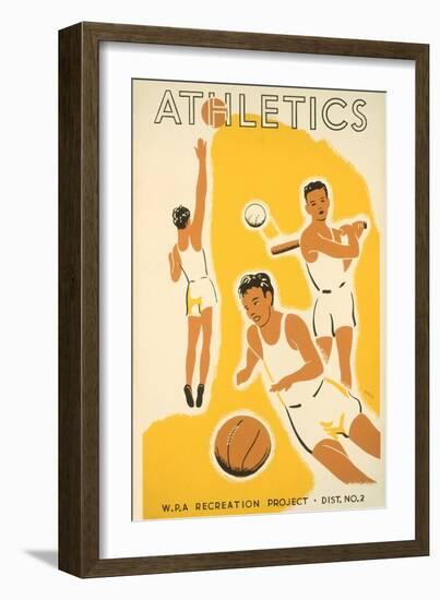 Wpa Athletics Poster-null-Framed Art Print