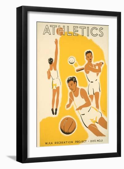 Wpa Athletics Poster-null-Framed Art Print