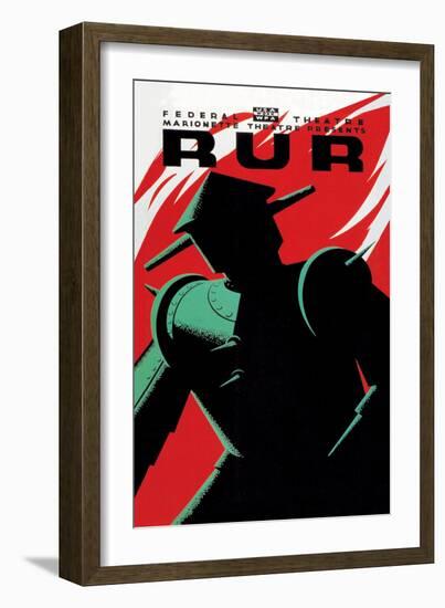 WPA Marionette Theater presents RUR (Rossum's Universal Robots)-null-Framed Art Print