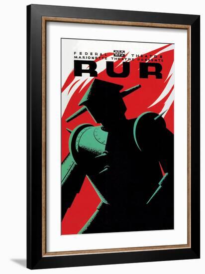 WPA Marionette Theater presents RUR (Rossum's Universal Robots)-null-Framed Art Print