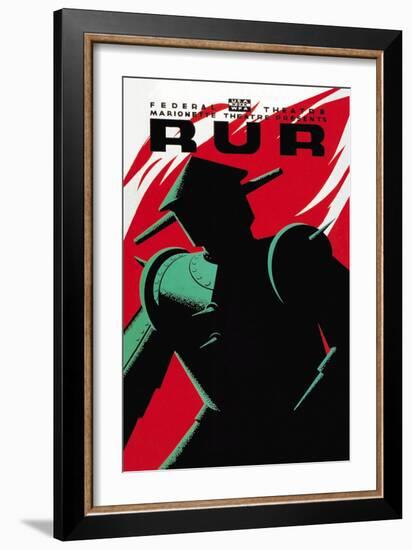 WPA Marionette Theater presents RUR (Rossum's Universal Robots)-null-Framed Art Print