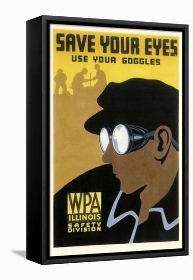 WPA Save Your Eyes-null-Framed Premier Image Canvas