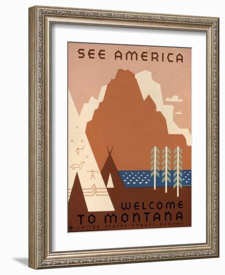 WPA See America V-Vintage Apple Collection-Framed Giclee Print