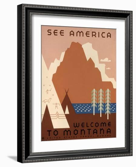 WPA See America V-Vintage Apple Collection-Framed Giclee Print