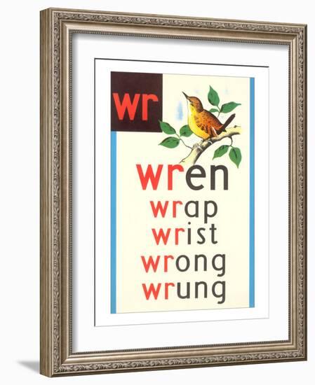 WR for Wren-null-Framed Art Print